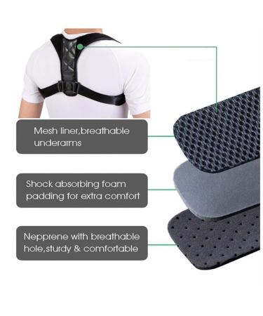 ZCLNYVGJ GUOWGANG Brace Support Belt Adjustable Back Support Posture Corrector Men Women Clavicle Spine Back Shoulder Lumbar Posture Correction (Size : Medium) (A S) - Buy Online on GoSupps.com