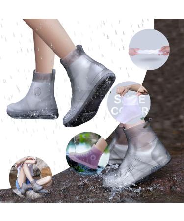BAOSHILI Waterproof Shoes Cover - Reusable Portable Rain Boots for Women Men | Non-Slip Rubber Sole Overshoes for Outdoor Activities - Buy Online on GoSupps.com