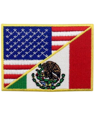 USA American United State Flag and Mexico Flag Patch Embroidered National Applique Iron On Sew On Emblem, Multi-Color - Buy Online on GoSupps.com