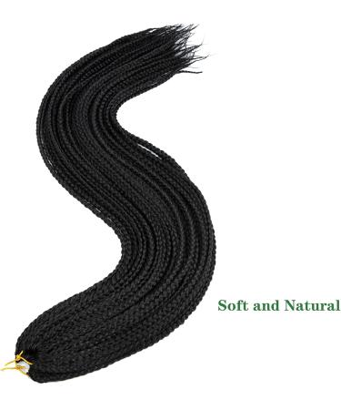 Box Braids Crochet Hair 30 Inch Prelooped Crochet Braids 144Strands Crochet Box Braids Goddess Box Braid Crochet Knotless Micro Small Box Braided 1B - Buy Online on GoSupps.com