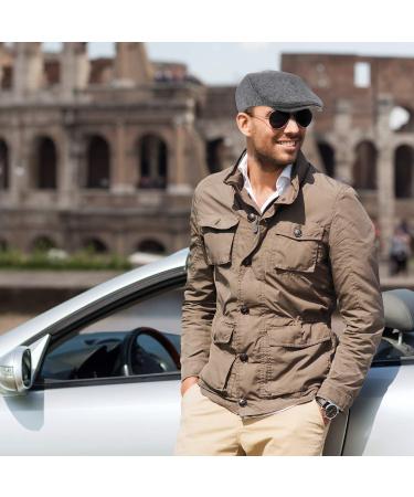 SATINIOR Men's Flat Cap Newsboy Hat - Set of 4 | Stylish Cabbie & Hunting Cap - Buy Online on GoSupps.com