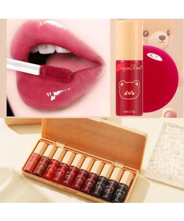 10 Colors Liquid Tint Stain Set - Korean Lip Gloss & Multi-Use Lip and Cheek Tint - Long-Lasting Moisturizing Mini Lipstick | Shop Internationally - Buy Online on GoSupps.com