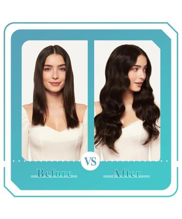 FSHINE Real Hair Tape Extensions - 35cm 50g Dark Brown #2 20 Pieces Invisible Remy Hair - Buy Online on GoSupps.com