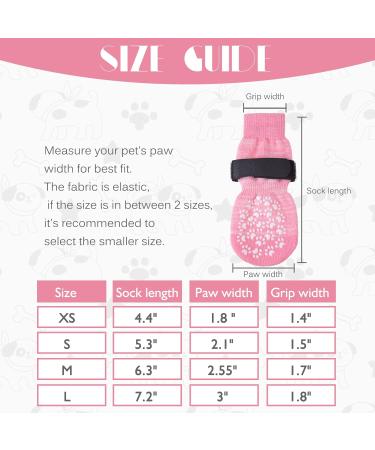 Expawlorian Non-Slip Dog Socks - Soft & Breathable Paw Protection for All Dogs | Adjustable Straps & Traction Control | Pink XS (4 Count) - Buy Online on GoSupps.com