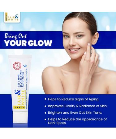 FAIR & WHITE Skin Brightening Gel Cream 30ml - For Neck, Face, Armpit & Private Areas - Buy Online on GoSupps.com