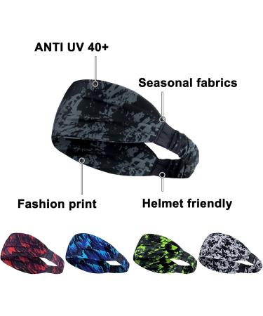 Awumbuk Sport Headband for Men - 5 Pcs Stretchy Welding Tape Forehead Bands | Breathable & Absorbent Hair Ripe for Fitness Running & Movement - Red - Buy Online on GoSupps.com