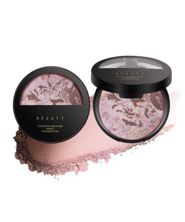 Baked Powder Foundation Setting & Finishing Powder for Long-lasting Natural Makeup - Oil Control Brightening and Lightweight Formula (#2 Medium contour) 11 g (Pack of 1) #2 Medium