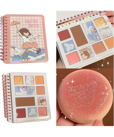 Girls Fruit Eye Shadow Take Notes Eye & Cheek Notebook Tea Earth Color Eye Shadow Makeup Cosmetics (B) - Buy Online on GoSupps.com