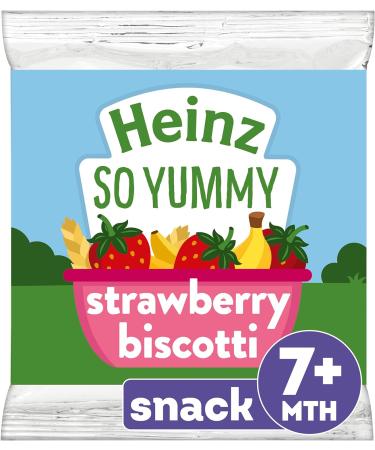 Heinz So Yummy Strawberry & Banana Biscotti 7+ Months 60g | Delicious Baby Biscuit - Buy Online on GoSupps.com