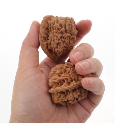Togepp 2-Piece Walnut Exercise Balls Acupuncture Massage Health Handballs for Therapy & Wellness in International Shipping - Buy Online on GoSupps.com