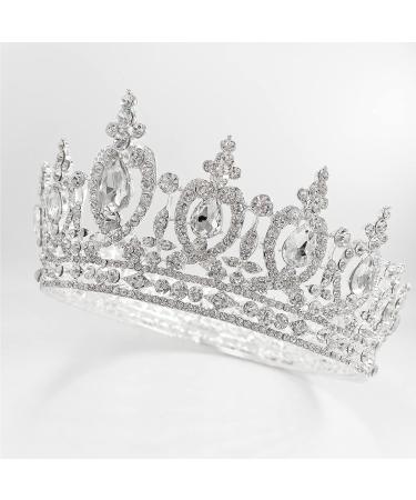 SH Crystal Queen Crown for Women - Rhinestone Wedding Tiara for Pageants & Prom - Buy Online on GoSupps.com