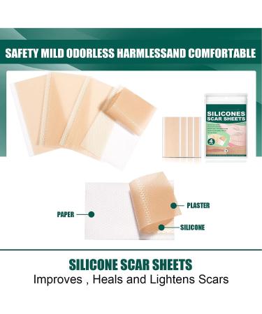 Luqeeg Silicone Scar Sheets - Professional Gel Tape for Scar Removal | C Section, Surgery, Burn, Keloid, Acne | Softens and Flattens Scars - Buy Online on GoSupps.com