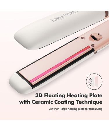EasyinBeauty Ionic Infrared Hair Straightener Flat Iron - Professional 2-in-1 Ceramic Tourmaline Styling Tool with LED Display and Fast Heating - 5 Temp Settings - Buy Online on GoSupps.com