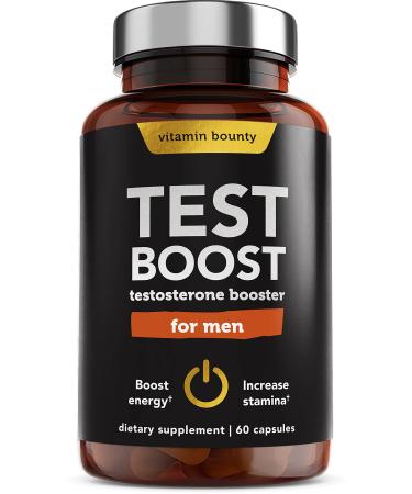 Test Boost Max Testosterone Booster for Men - Male Vitamin & Supplement - Support Energy, Drive, Performance - Premium Formula with Tribulus Terrestris & Fenugreek - Vitamin Bounty