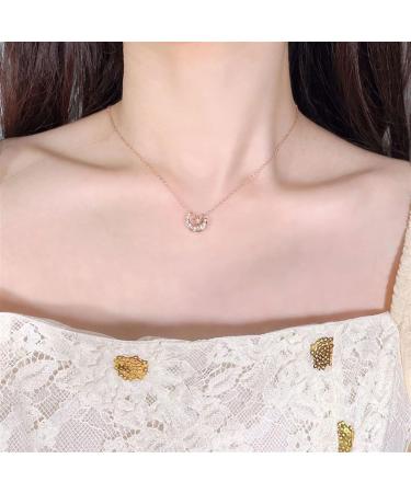 Necklace Star and Moon Hollow Design Necklace Silver Pendant Necklace Temperament Light Luxury Clavicle Chain The for Women Ladies Necklace - Buy Online on GoSupps.com