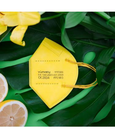 ProMedicalCare FFP2 Colored Face Masks - Yellow Individually Packed 10 Pack | Ships Worldwide - Buy Online on GoSupps.com