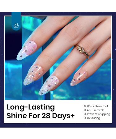 beetles Gel Polish 15ML Reflective Glitter Gel Polish No Wipe Top Coat Glitter Gel Polish Iridescent Glossy Shiny Gel Nail Polish Sparkle Soak Off UV Led Nail Manicure DIY Home Salon - Buy Online on GoSupps.com