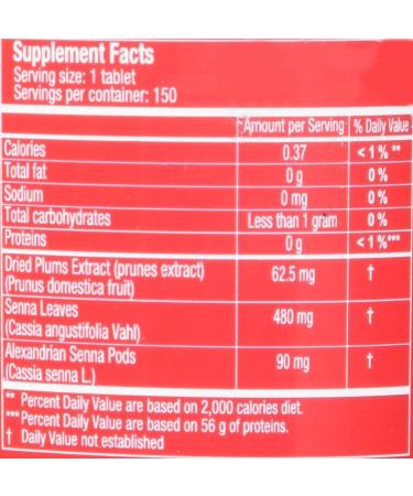 Prunelax Ciruelax Laxative Tablets 150 ea - Fast-Acting Constipation Relief - Buy Online on GoSupps.com