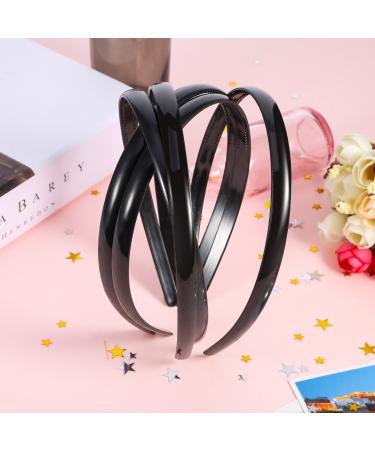 Shappy 40 Pack Black Plastic Headbands for Women - 10mm Plain DIY Hair Accessories - Buy Online on GoSupps.com