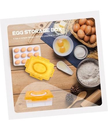 Egg Storage Box Plastic Tray Plastic Eggs Plastic Egg Holder Tray Egg Plate Travel Filling re-usable Orange 24X16.5X10CM - Buy Online on GoSupps.com