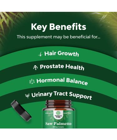 Saw Palmetto Extract Capsules - Hair Growth Supplement for Men & Women - Promotes Faster Growth with Hair Vitamins - 100% Pure Formula - Buy Online on GoSupps.com