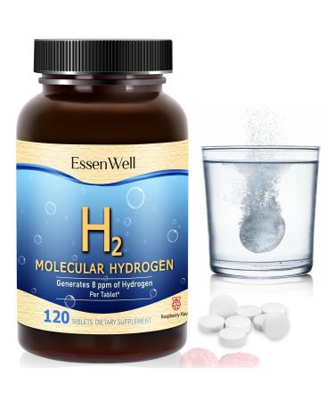 EssenWell Molecular Hydrogen Tablets 111 Count 8 ppm per Tablet Raspberry Flavor Dietary Supplement VV01