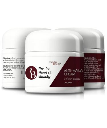 Pro 2x Rewind Beauty Anti-Aging Cream - 2 Month Supply | Reduce Wrinkles Lift & Firm with Collagen Vitamin A & C - Day & Night Formula - Buy Online on GoSupps.com