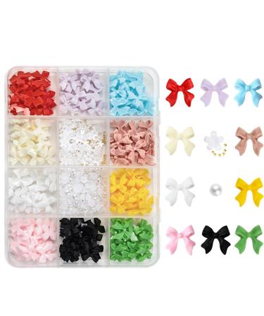 1Box 3D Acrylic Flowers Butterfly Bear Nails Art Shapes Jewelry Accessories Decoration Crafting 05style