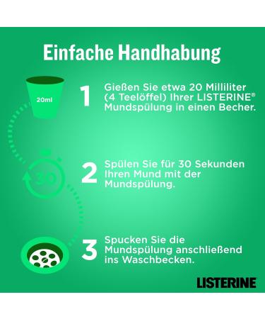 Buy Listerine Fresh Mint Antibacterial Mouthwash 500 ml - 24h Dental Protection & Essential Oils - International Shipping - Buy Online on GoSupps.com