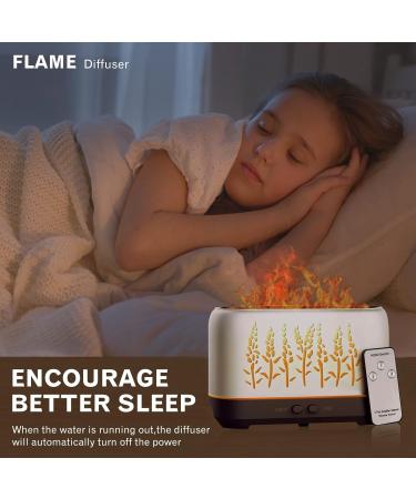 YAVOCOS Flame Essential Oil Diffuser 200ml Air Humidifier Flame with Remote Aroma Diffuser with Flame Night Light Quiet Water Mist Timer Automatic Closing for Home Office Bedroom Yoga Spa - Buy Online on GoSupps.com