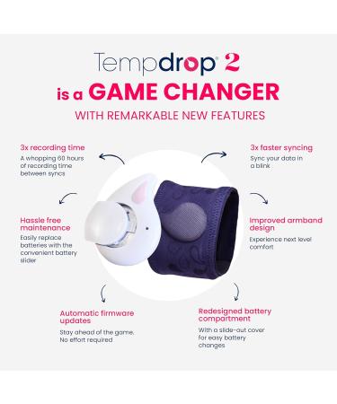 Buy TEMPDROP 2.0 Advanced Fertility Monitor & Ovulation Tracker | Wearable BBT Sensor & Fertility App | Comfortable Armband (S/M) - International Shipping Available - Buy Online on GoSupps.com
