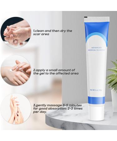 COSMTEK Silicone Scar Gel Cream - Physician Formulated for Keloids, C-Section, Burn, Surgery & Acne - 4cmx3m - Buy Online on GoSupps.com