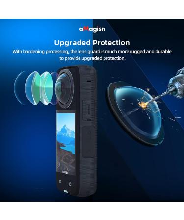 Insta360 X3 Silicone Protective Case + Lens Guards - Black | Anti-Scratch Body Cover & Waterproof Lens Protector by GAEKOL - Buy Online on GoSupps.com