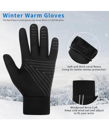 Achiou Winter Gloves for Men Women  Touch Screen Running Gloves  Waterproof Driving Glove for Texting Cold Weather Windproof Black Small - Buy Online on GoSupps.com