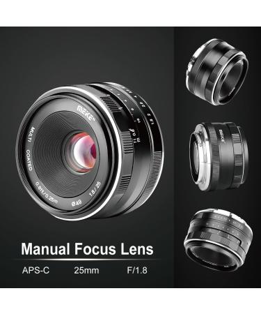 Meike 25mm F1.8 Wide Angle Lens for Panasonic Lumix Olympus M43 Cameras GH4 GH5 GH6 - Buy Online on GoSupps.com