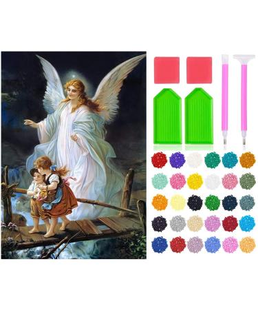 5D DIY Diamond Painting Kits for Adults  Large Size Full Drill Diamond Arts Rhinestone Pasted  DIY Painting Diamonod Dot Arts Crafts for Home Wall Decor Gift  15.8 x21.6  (Angel Bless)