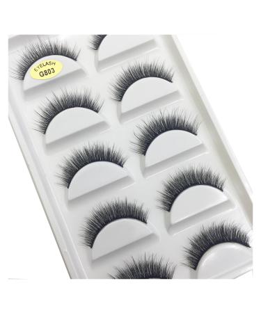 UAMOU 10/50 Boxes 5 Pairs 3D Mink False Eyelashes Soft Lashes Makeup Eyelash Faux Cils Cilios Maquiagem Cheerfully (Color : 5Pairs G803 Size : 10 Boxes 50 Pairs)