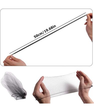 20 Pcs Black Disposable Hair Nets Invisible Elastic Edge Mesh Bun Hair Net (20inch) - Perfect for Ballet, Dance, and Nurse Hairstyles - Buy Online on GoSupps.com