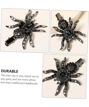 FRCOLOR Spider Hairpin Rhinestone Bobby Pins Hair Barrettes Hair Clip Spider Web Hairpins Hair Rhinestone Spider Clips for Hair Rhinestone Spider Barrette Halloween Spider Hair Accessory - Buy Online on GoSupps.com