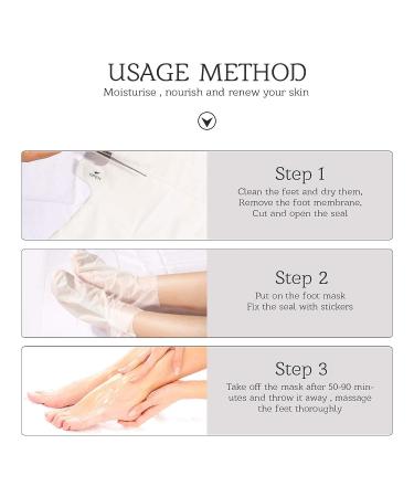 Foot Peel Mask 3 Pairs - Exfoliating Papaya Foot Mask for Dry Skin Removal and Heel Repair - Buy Online on GoSupps.com