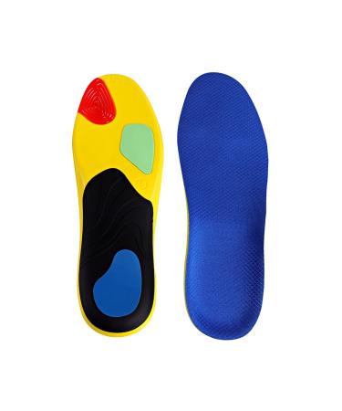Professional Sport Insoles with Medium Arch Support and Shock Absorption for Plantar Fasciitis and Flat Feet Pain Relief in Men and Women  Orthotics Shoe Insert  Breathable & Anti-SlipXL) XL:men(10-13)30.5cm