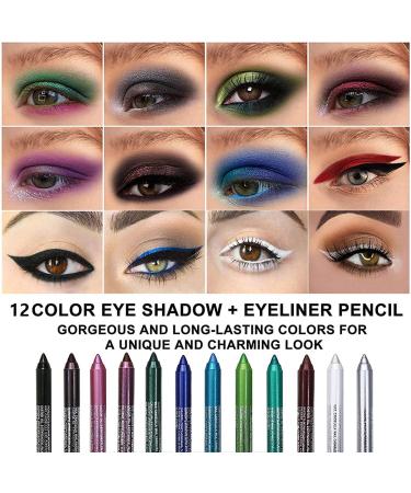 6Pcs Blue Glitter Eyeliner Pencils Set - Waterproof Colored Eye Liner Set for Women - Buy Online on GoSupps.com