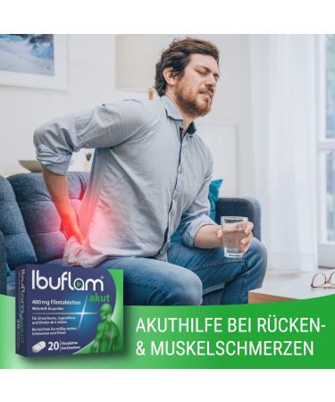 Ibuflam Acute 400 mg Tablets - Fast Pain Relief & Fever Reduction with Ibuprofen - 60 Film-Coated Tablets for Global Shipping - Buy Online on GoSupps.com