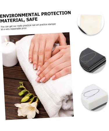 Healeved Nail Practice Stamp Manicure Art Stamper Tool Stamping Manicure Tool Manicure Practice Stamper Manicure Stamper Silicone Nail Stamper Nail Art Painting Stamper White Mold Plastic - Buy Online on GoSupps.com