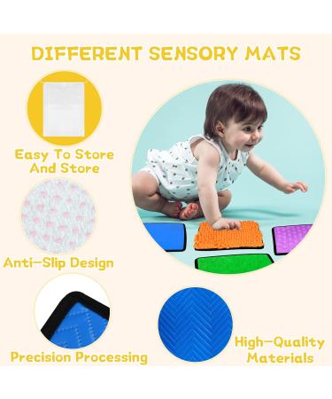 Bouiexye 10 Sets Sensory Mats for Autistic Children Textured Sensory Tiles Sensory Toys Babies and Toddlers with Sensory Issues Tactile Sensory Walls Fidgeting Educational Activity (Square) 10 pcs Square - Buy Online on GoSupps.com