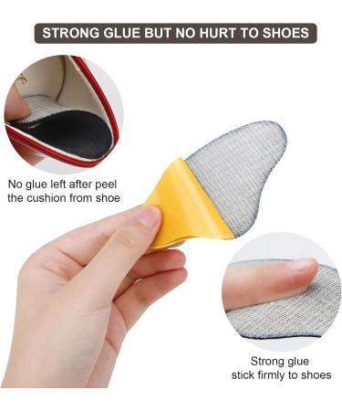 6 Pairs Heel Cushions Inserts for Loose Shoes | Comfort Grips Liner - Prevent Slipping Blisters & Heel Pain - Black & Beige - Buy Online on GoSupps.com