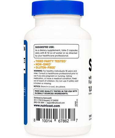 Nutricost Shilajit Capsules 1000mg - 120 Capsules | Fulvic Acid Extract - Gluten Free, Non-GMO, Vegan Dietary Supplement - Buy Online on GoSupps.com