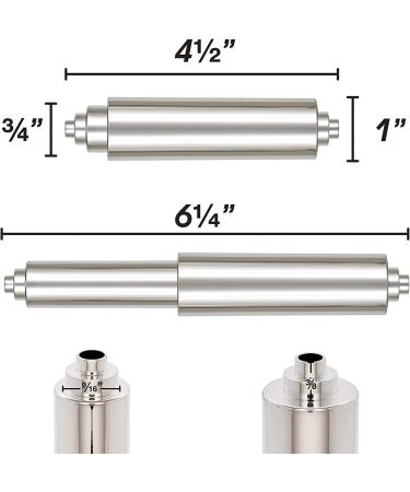 Universal Plastic Spring Loaded Toilet Paper Holder Replacement Chrome - 1 Pack - Buy Online on GoSupps.com