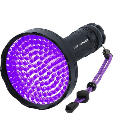 UV black light flashlight super light 128 LEDs pet urine detector flashlight for pet urine stains UV black light flashlight for bed bugs scorpions hunting
