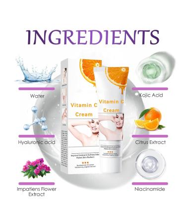 Dark Spot Remover Cream for Intimate Areas & Inner Thighs - Vitamin C Dark Spot Corrector for Body Armpit Knees Elbow - 1.77Oz (2 PCS - Buy Online on GoSupps.com